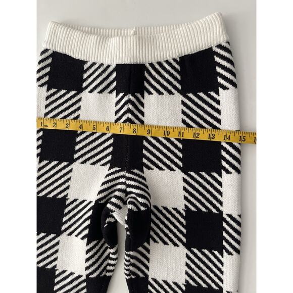 Beach Bunny Knit Joggers Pants Women S White Black Buffalo Check Stretch Cozy - Picture 7 of 11